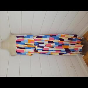 NWT Boutique Emily Wonder small sleeveless multicolored maxi dress. Fun & flirty